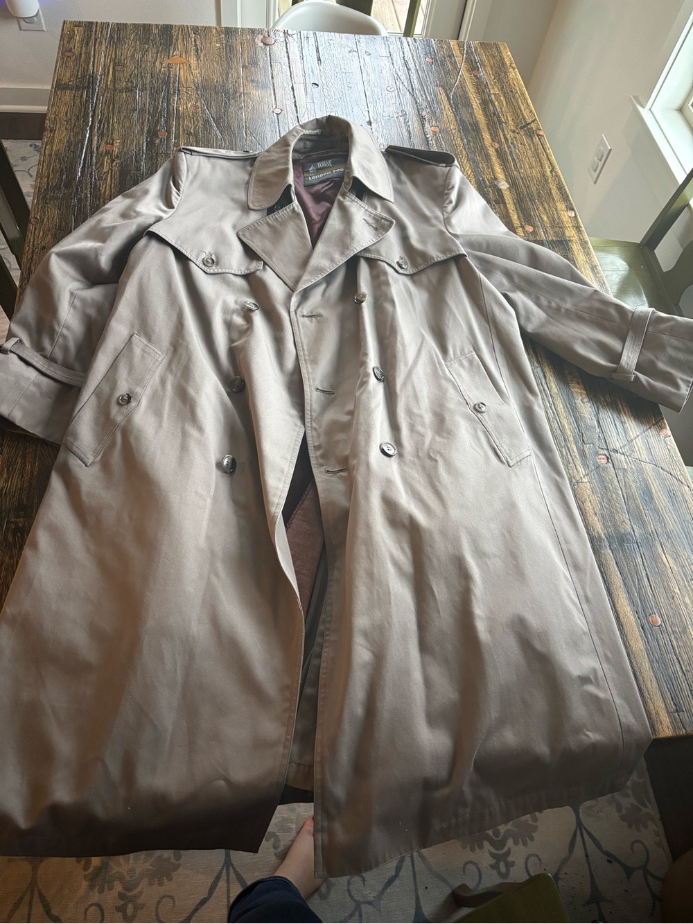 London Fog Men's Double-Breasted Trench Coat - Taupe